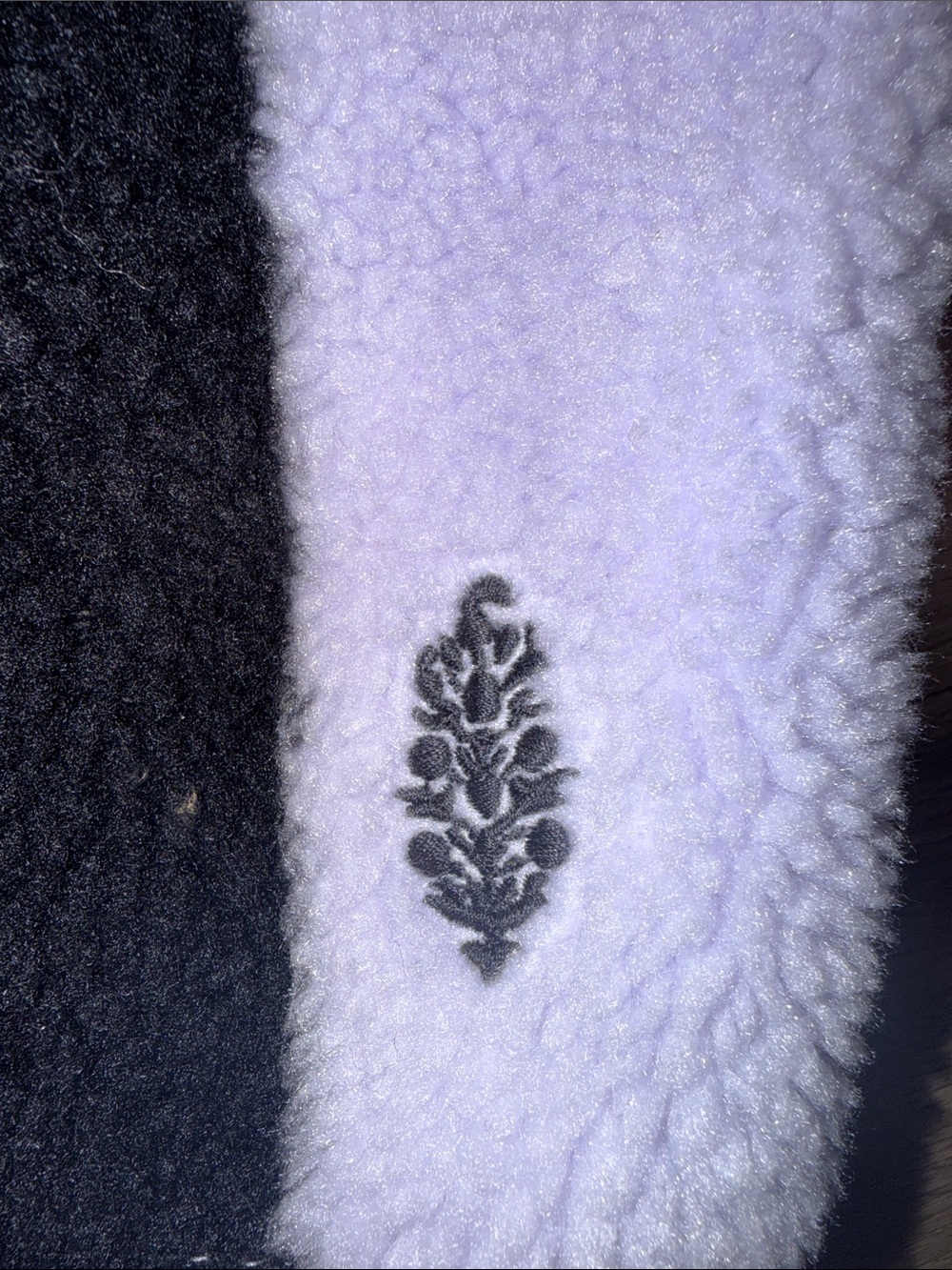 FP Hit the Slopes Sherpa Jacket in Cream, Black, Rust & Lavender - Picture 6 of 6